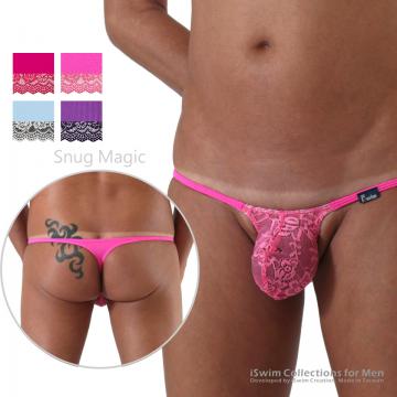 TOP 2 - Magic lace bulge string thong underwear (T-Back) ()