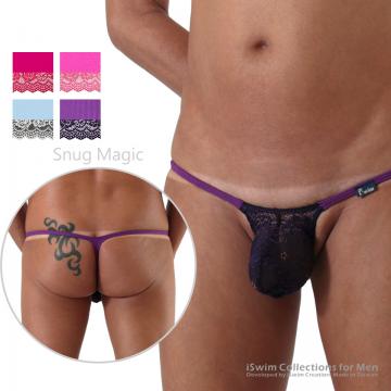 TOP 9 - Magic lace bulge string thong underwear (V-string) ()