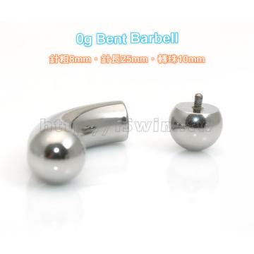 bent barbell 0G (8 x 25mm) - 1 (thumb)