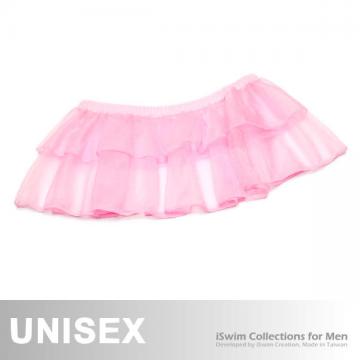 unisex chiffon see-thru puff skirt 情趣型 迷你短裙 Ultra Low