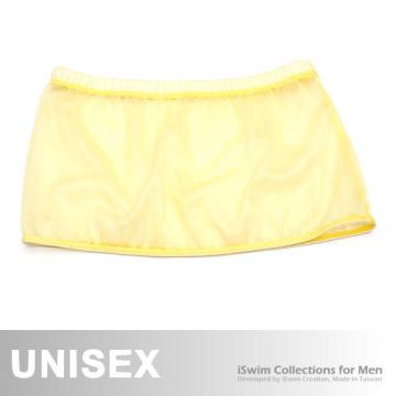 unisex chiffon see-thru one piece mini skirt