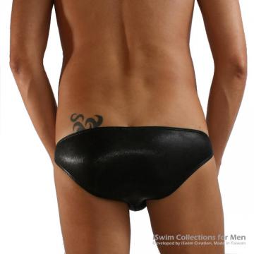 ultra low rise leather look swimming briefs full back - 1 (thumb)