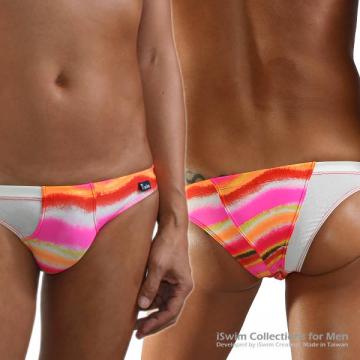brazilian half back swim briefs with mesh matched color
