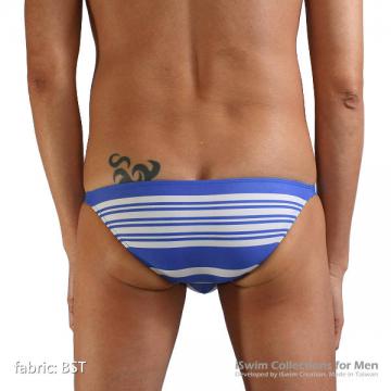 Ultra low rise matched color 3/4 back bikini swimwear rear style