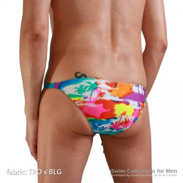 Ultra low rise matched color 3/4 back bikini swimwear rear style - 4 (thumb)