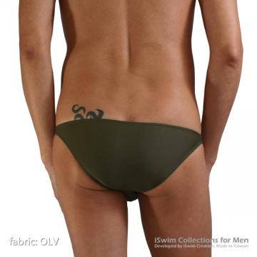 Ultra low rise matched color 3/4 back bikini swimwear rear style - 3 (thumb)