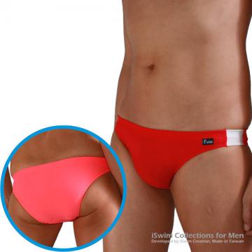 sport 3/4 back macthed color swimming briefs