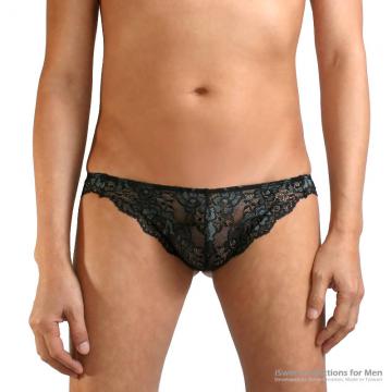 Mens sexy lace thong underpants - 2 (thumb)