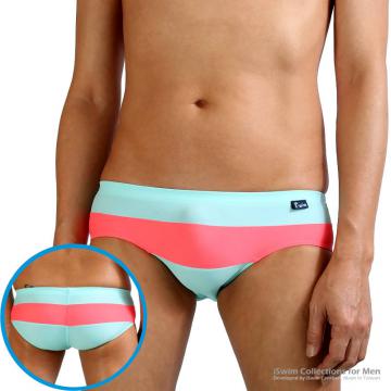 smooth pouch swim trunks in color lines