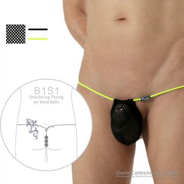 Diamond Net pouch 3mm one-string gstring w/steel beads #1(Limited) - 0 (thumb)