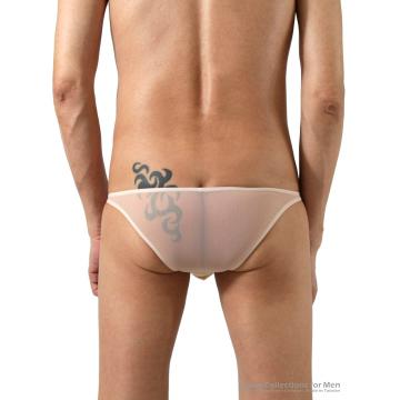 Shiny bulge with mesh back bikini (3/4 back) - 1 (thumb)