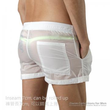Ex-thin translucent slim shorts w/3 pockets (limited) - 3 (thumb)