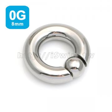 captive bead ring with pop fit ball 0G (8 x 16mm) - 0 (thumb)
