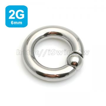 Q型彈簧鋼珠穿刺環 2G (6 x 16mm) - 0 (thumb)
