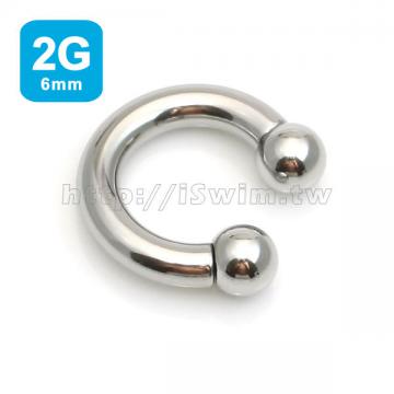 TOP 4 - internally threaded circular barbell 2G (6 x 16mm) ()