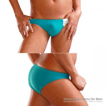 Sports swim briefs with irregular side in mesh, mixed color - 6 (thumb)